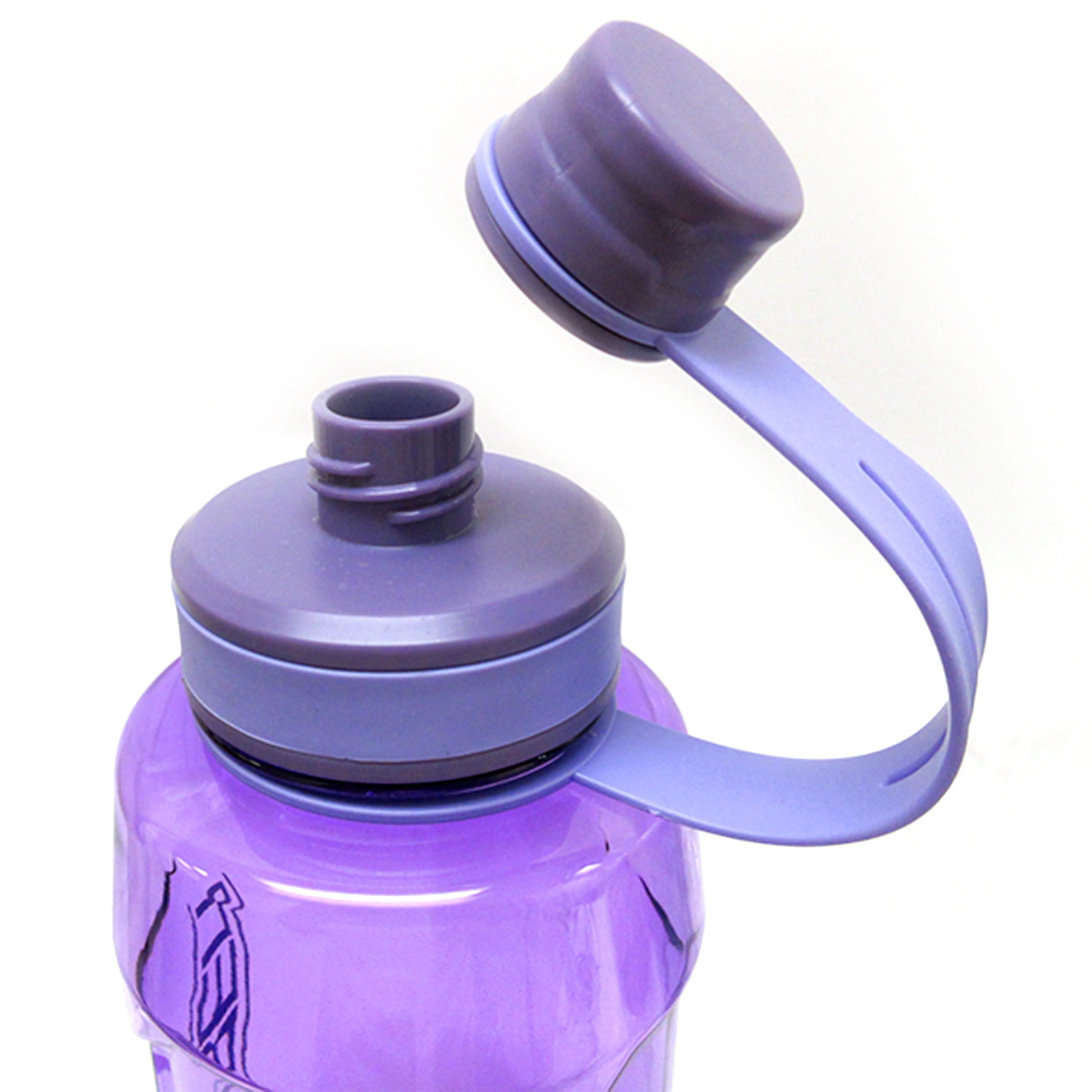 2 Extra Large Sports Water Bottle 1800mL Wide Mouth Plastic Bicycle Travel 60oz