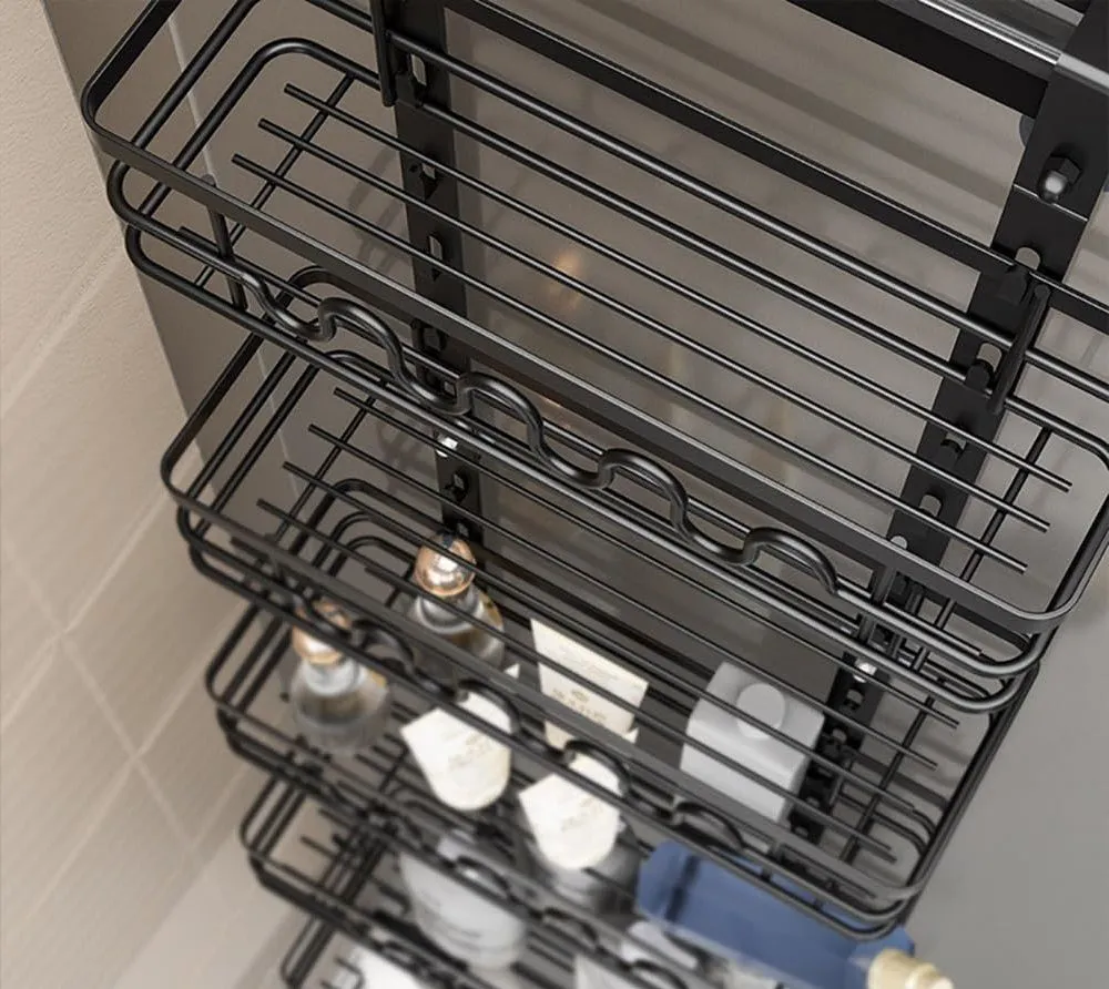4 Tier Adjustable Baskets Over Door Pantry Organiser | Home Kitchen Storage