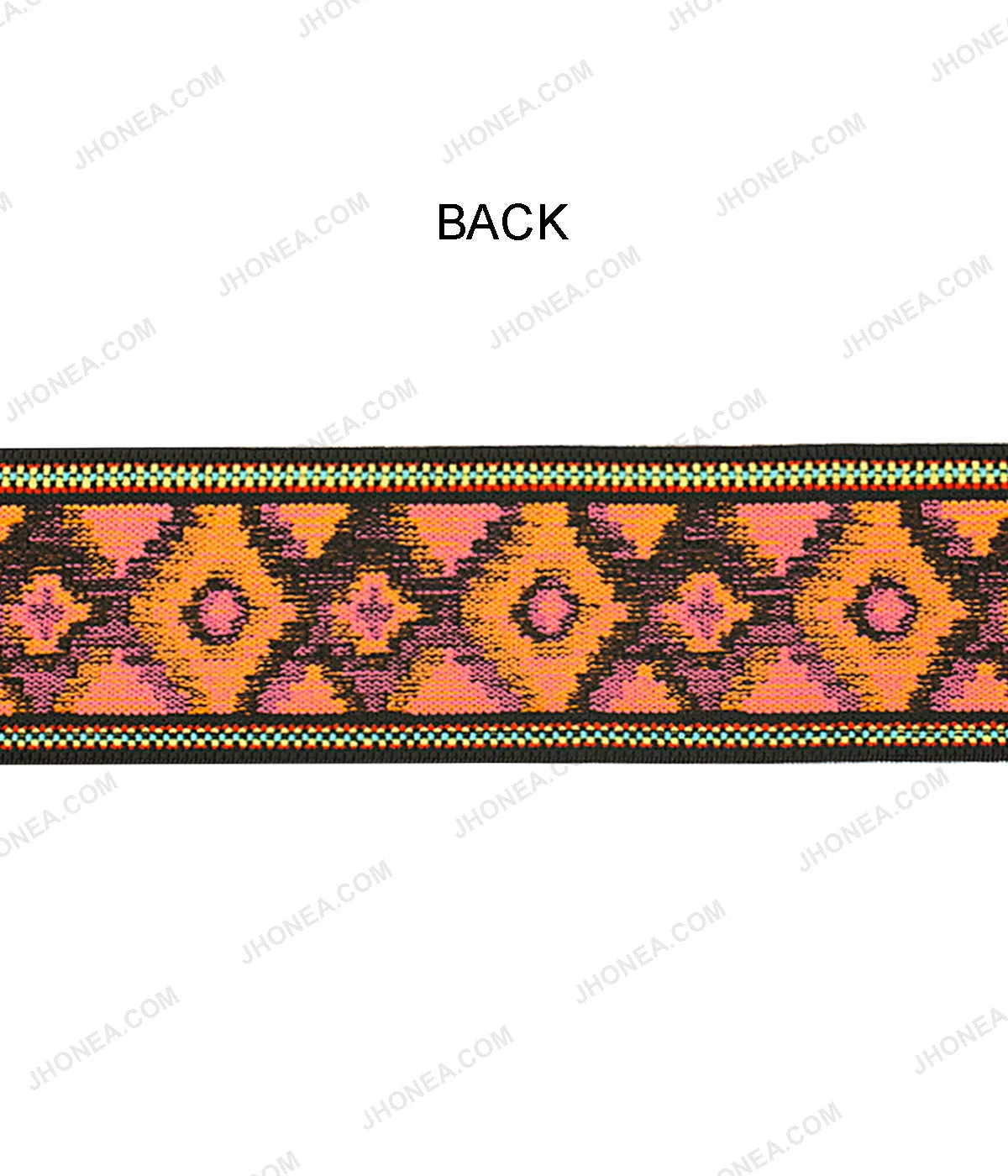 5cm (2inch) Wide Multicolour Boho Chic Fashion Jacquard Pattern Elastic