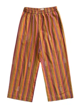 Aida stripe jamdani wide hem pants Aida stripe jamdani wide hem pants