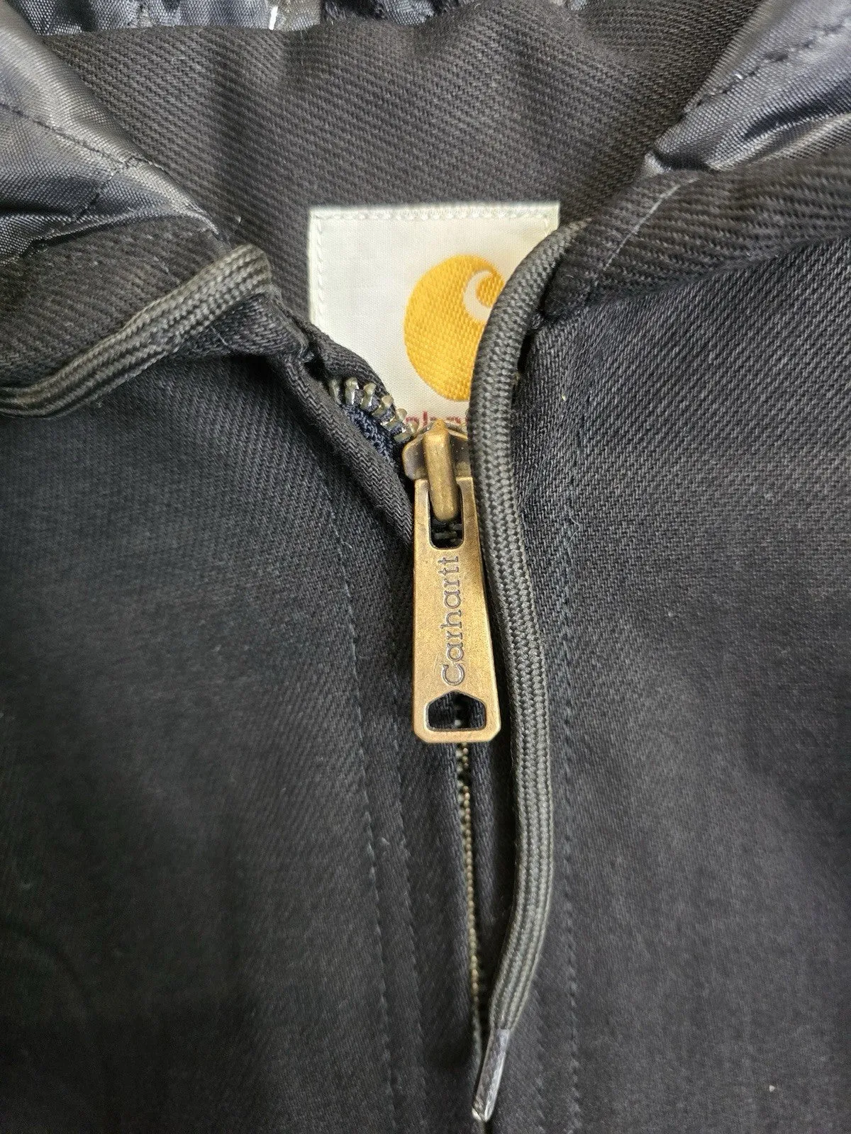 Carhartt Reworked Jacket Men's Black Long Sleeve Hooded Full Zip (Sizes Available)