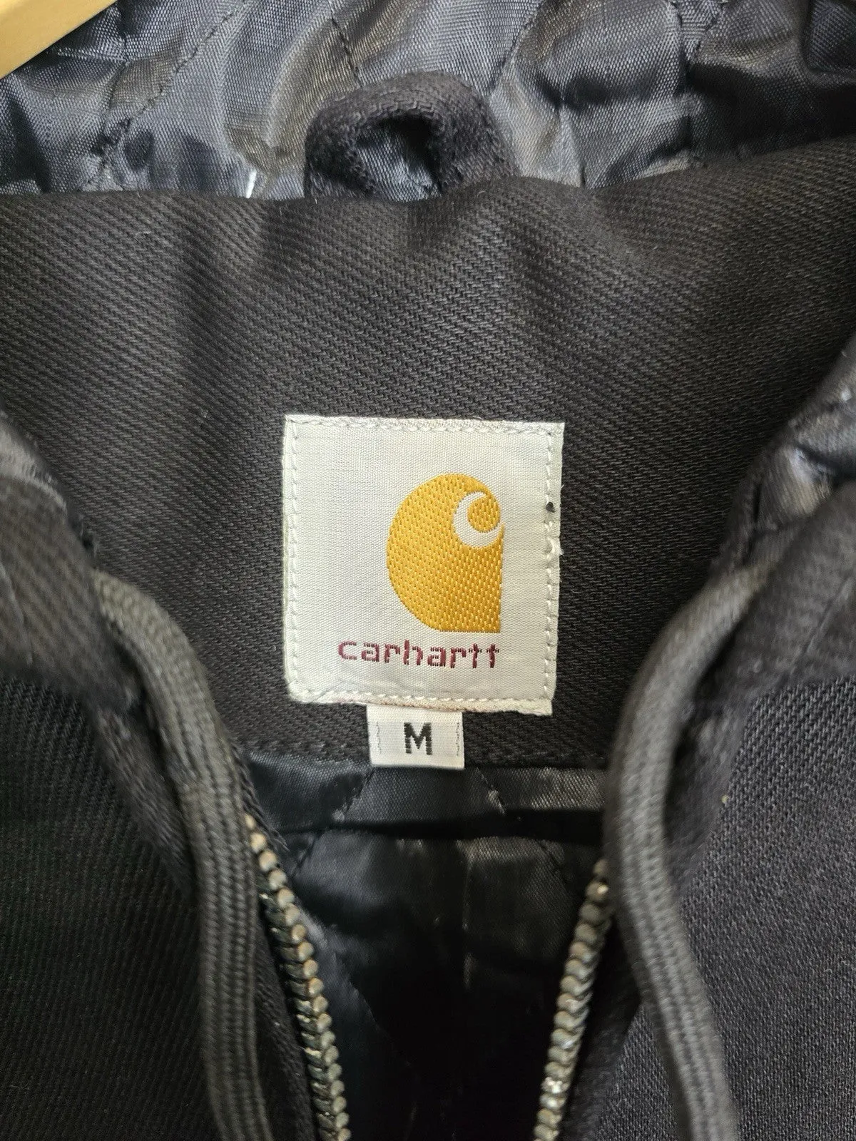Carhartt Reworked Jacket Men's Black Long Sleeve Hooded Full Zip (Sizes Available)