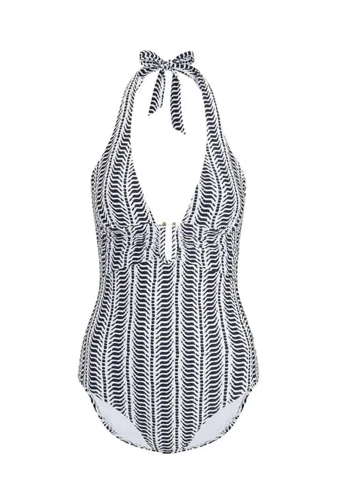 Indigo Urchin U Bar One Piece Navy/white