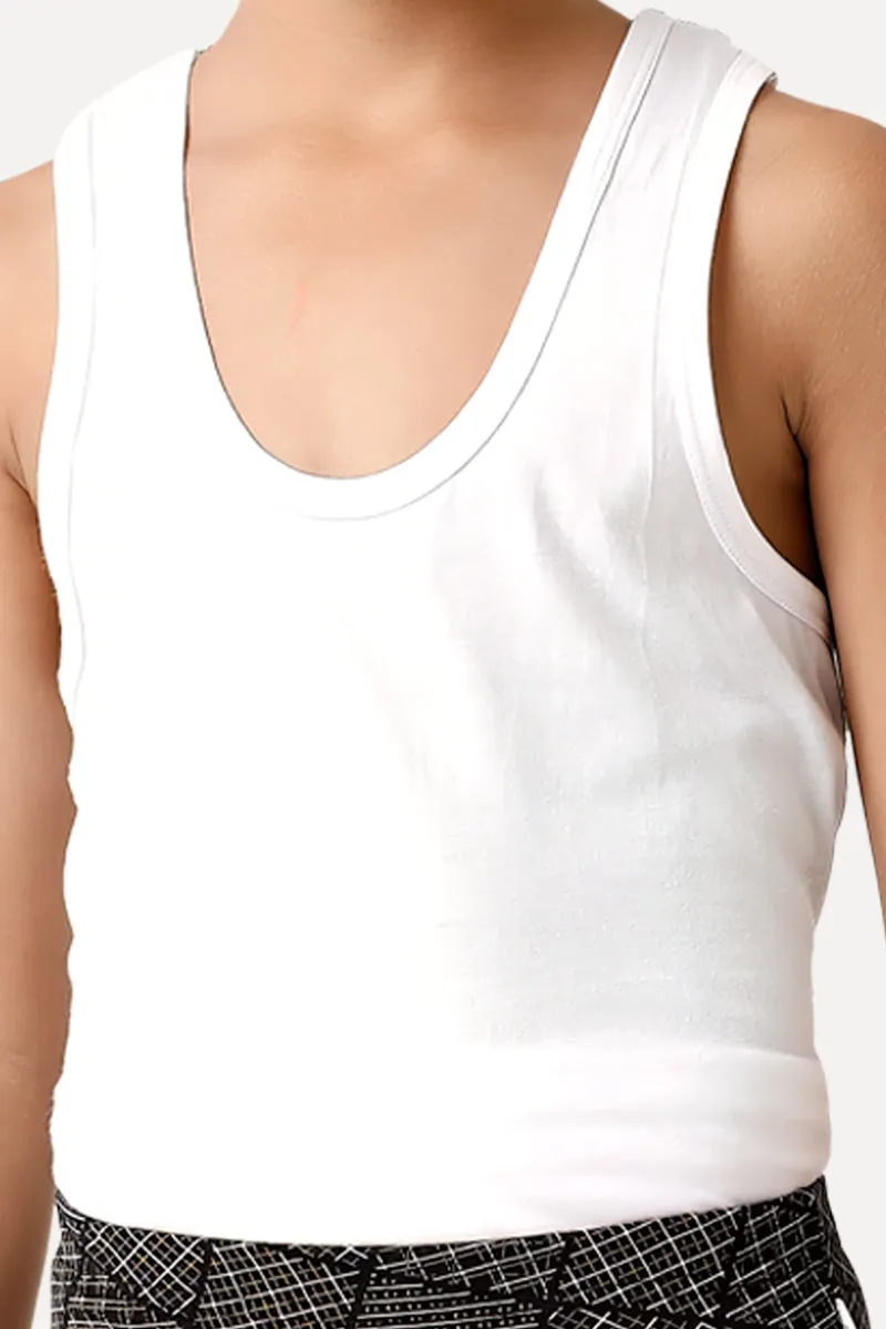 Junior Kings (RN) - 100% Cotton Vest Combo For Kids (Pack of 3) | Uathayam