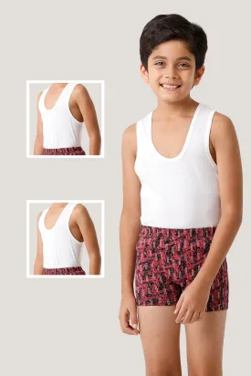 Junior Kings (RN) - 100% Cotton Vest Combo For Kids (Pack of 3) | Uathayam Junior Kings (RN) - 100% Cotton Vest Combo For Kids (Pack of 3) | Uathayam