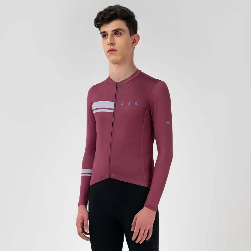 Men's Training LS Jersey A001- Claret