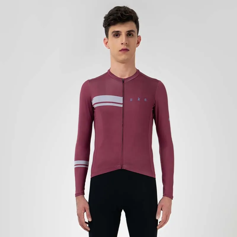 Men's Training LS Jersey A001- Claret