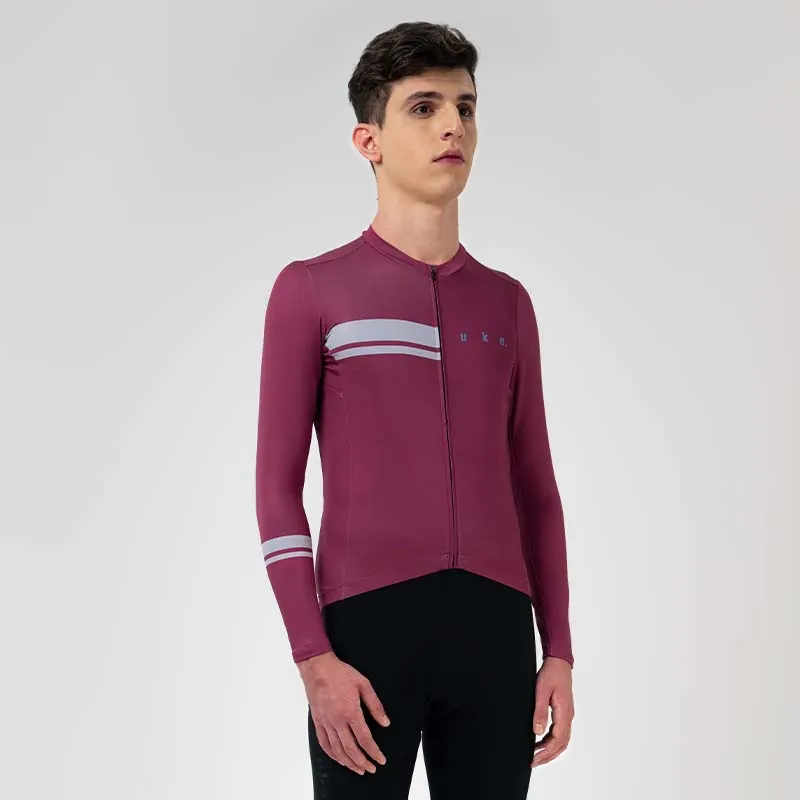 Men's Training LS Jersey A001- Claret
