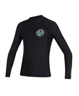 ONEILL BOYS REACTOR UV L/S RASHVEST - BLACK