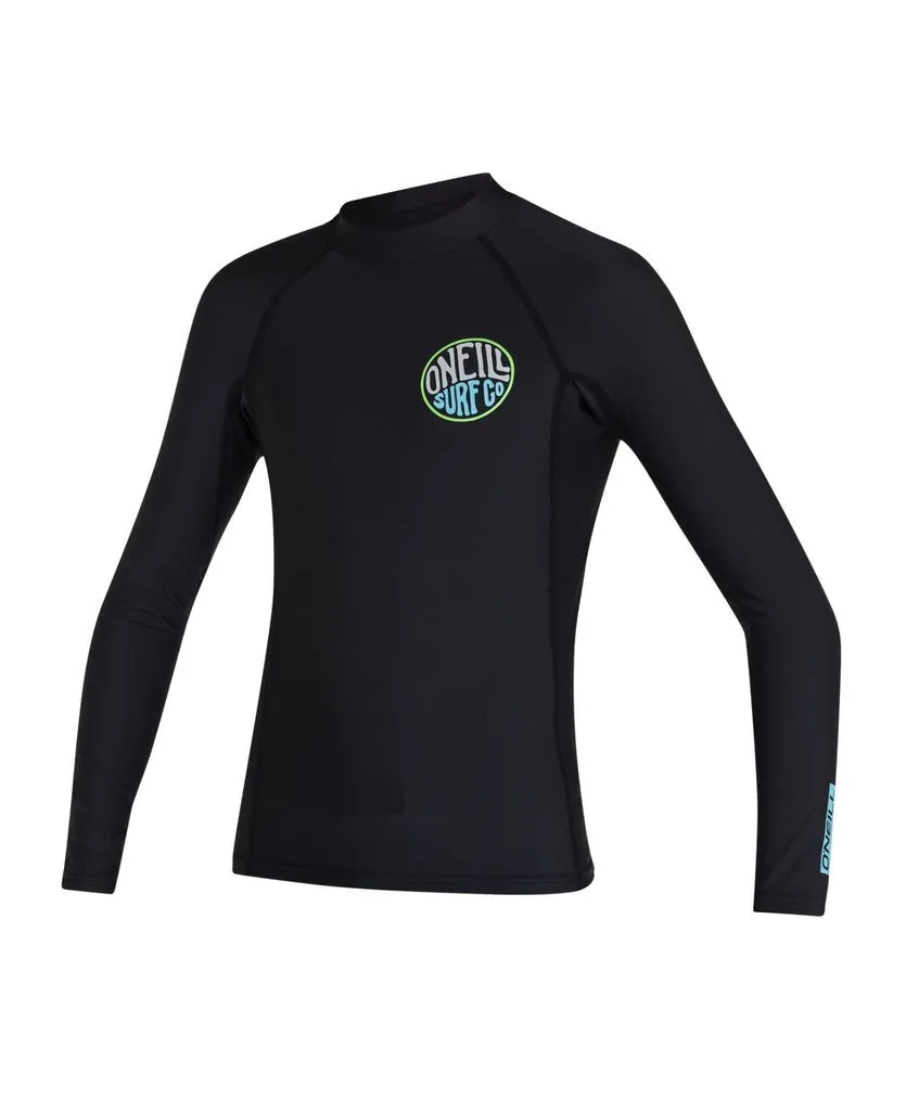 ONEILL BOYS REACTOR UV L/S RASHVEST - BLACK