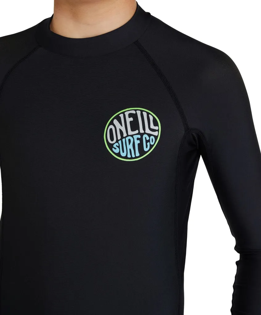 ONEILL BOYS REACTOR UV L/S RASHVEST - BLACK