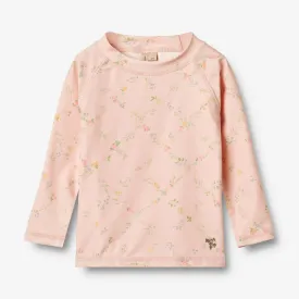 Swim T-shirt L/S Dilan - powder checked flowers