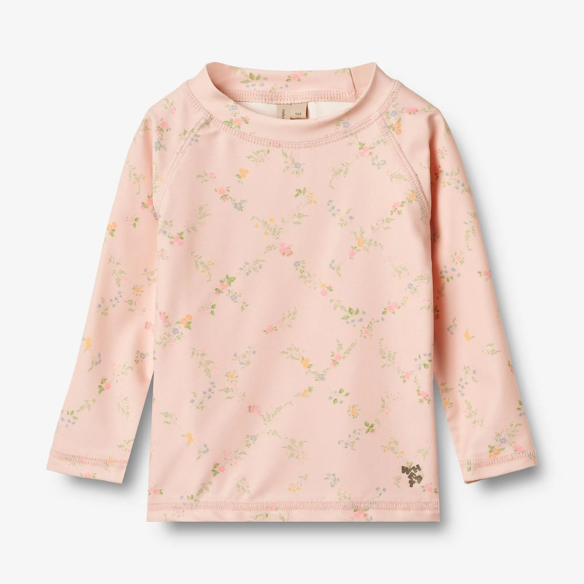Swim T-shirt L/S Dilan - powder checked flowers