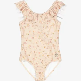 Swimsuit Marie-Louise - purple poppy flowers